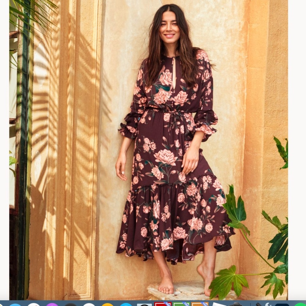 NWT Johanna Ortiz H&M Collaboration Red‎ Carpet floral Dress Sz Small